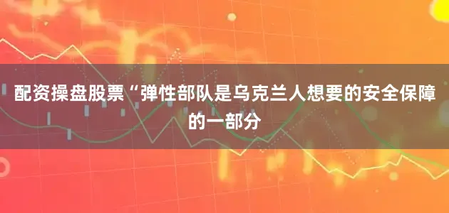 配资操盘股票“弹性部队是乌克兰人想要的安全保障的一部分