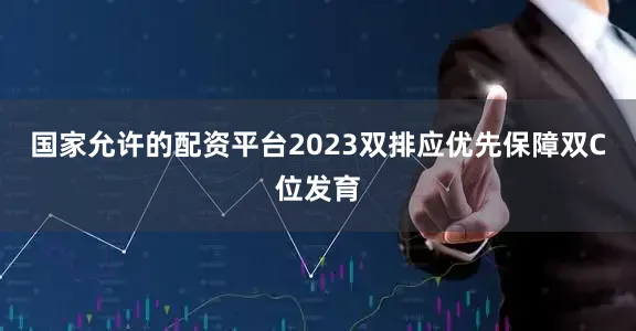 国家允许的配资平台2023双排应优先保障双C位发育