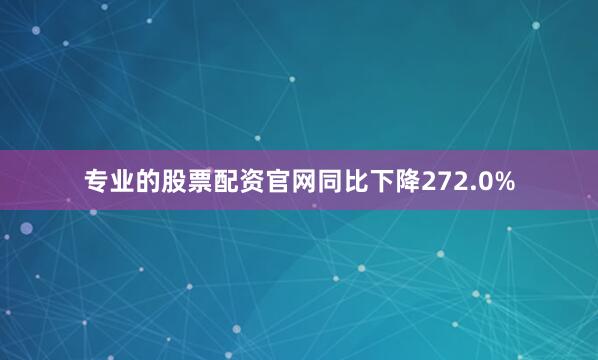 专业的股票配资官网同比下降272.0%